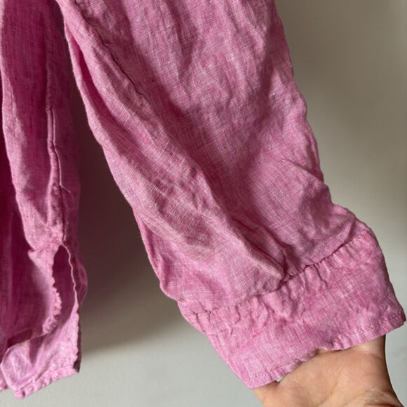 Cynthia Rowley 100% LINEN Plus Size 3X Pink Tunic Top  Feminine Resort Travel - Picture 7 of 15